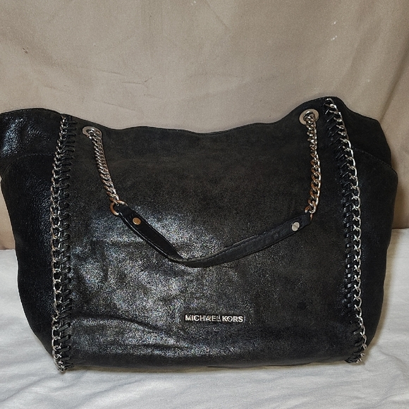 Michael Kors Shimmering Black Shoulder Bag - Picture 1 of 12